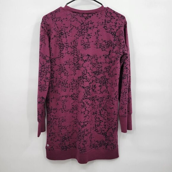 Zella French Terry Pocket Sweater Dress Marbled Print Long Sleeve Tunic XL Girls - Picture 2 of 13